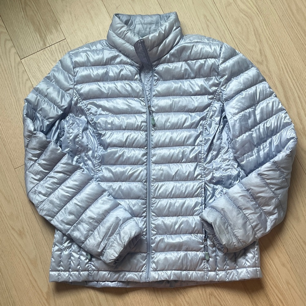 32 Degrees Light Silver Quilted Packable Puffer Jacket